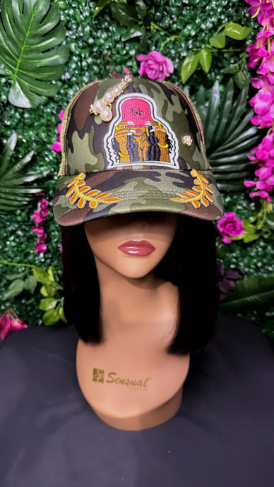 CAMO PATCHWORK TRUCKER HAT