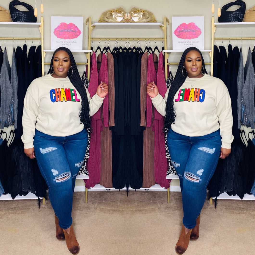 COLORBLOCK PATCH SWEATSHIRT