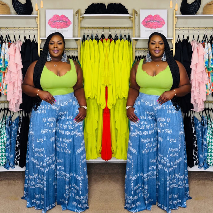 YARI GRAFFITI PALAZZO PANTS