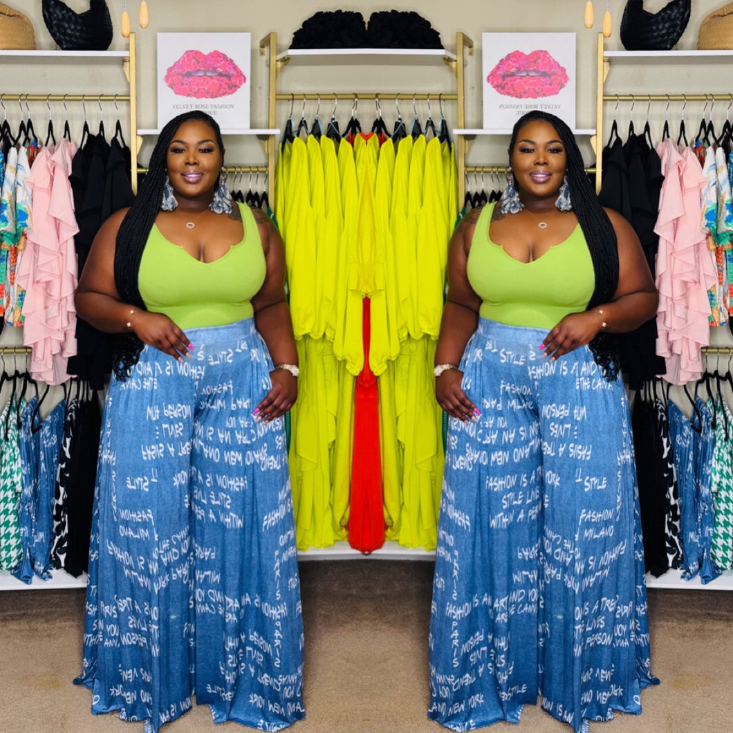 YARI GRAFFITI PALAZZO PANTS