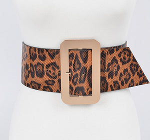 LEOPARD SNAKESKIN BELT