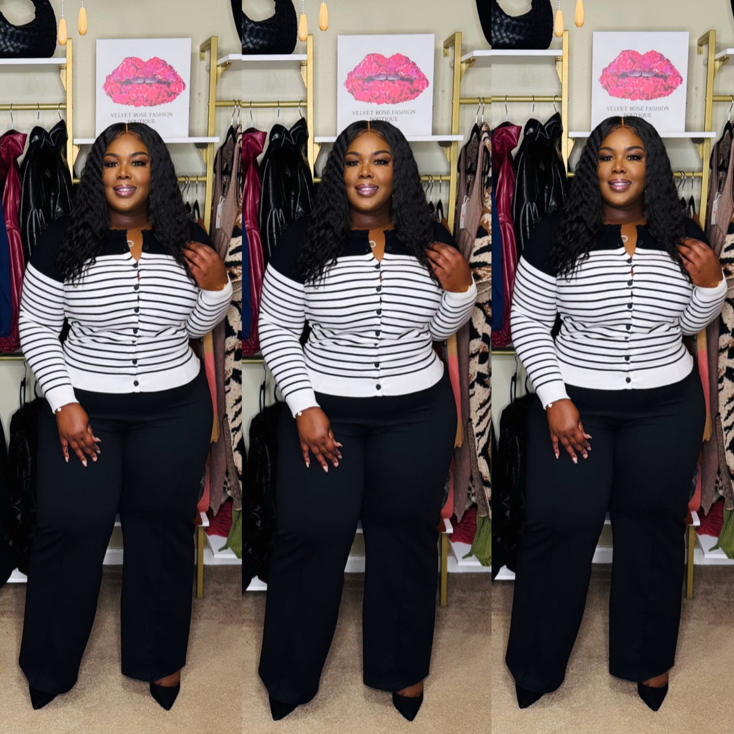 ZENA STRIPE CARDIGAN