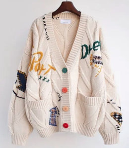 DANIELLE GRAPHIC CARDIGAN