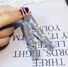 Rhinestone Rectangular Earrings